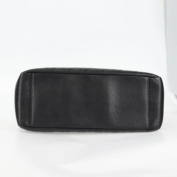 CHANEL Matelasse COCO Mark Chain Bag Grained Calf Skin Black Gold CC Auth PP623M - Picture 5 of 16